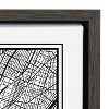 Kate and Laurel Sylvie Manhattan Modern Map Framed Canvas by Jake Goossen, 18x24, Dark Gray - 3 of 4
