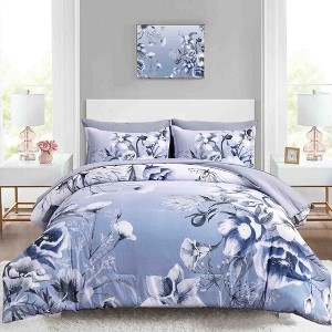 BAGOKIE 7 Pieces Floral Bed in a Bag  Comforter Set for All Season - 1 of 4
