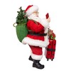 Kurt Adler 10.5-Inch Fabriché Santa with Red Luggage, 2-Piece Set - 2 of 4