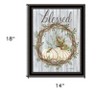 HomeRoots Blessed Wreath Black Framed Print Wall Art - 3 of 3