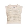 Lands' End Women's Cotton Viscose Open Knit Sleeveless Scoop Neck Top Cover Up - 3 of 4