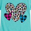 Girls' - Instant Message - Patterned Hearts Fitted Short Sleeve Graphic T-Shirt - 2 of 4