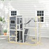 Resenkos Cat Cage, Cat Crate Kennel Enclosure Playpen,Cat Enclosure w/ 4 Tier Resting Rooms, 3 Platforms, 1 Soft Ladder, 2 Ramps, 1 Hammock, Gray - 3 of 4