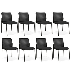 Tangkula Office Guest Chair Set of 2/4/6/8/10/12 with Breathable Mesh Back Padded Seat for Waiting Room - 1 of 4