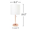 Simple Designs Sleek Slender Rose Gold Table Lamp White - 3 of 4
