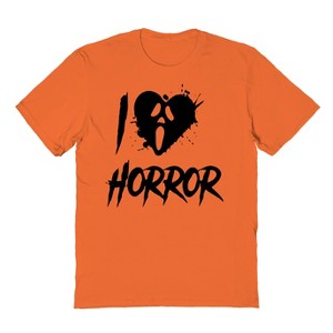 Rerun Island Men I Love Horror Face Black Short Sleeve Graphic Cotton T-Shirt - 1 of 4