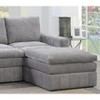 Okak Modern Convertible Sectional Sofa Couch with 2 Armchair/Wedge, 2 Armless Chairs /Ottomans 6 pc Fabric Plush Modular Sofa for Living Room, Gray - 3 of 4