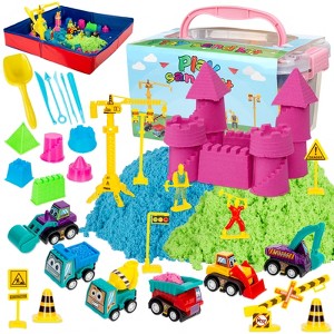 32 Plastic Space Sand Tower Crane Engineering Vehicle Set - Plastic Construction, Kids Building Set, Sandbox, Educational Construction Toy - 1 of 4