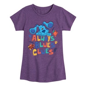 Girls' - Blue's Clues & You! - Always Blue's Clues Fitted Short Sleeve Graphic T-Shirt - 1 of 4