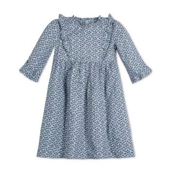 Hope & Henry Girls' Long Sleeve Ruffle Trim Dress, Infant