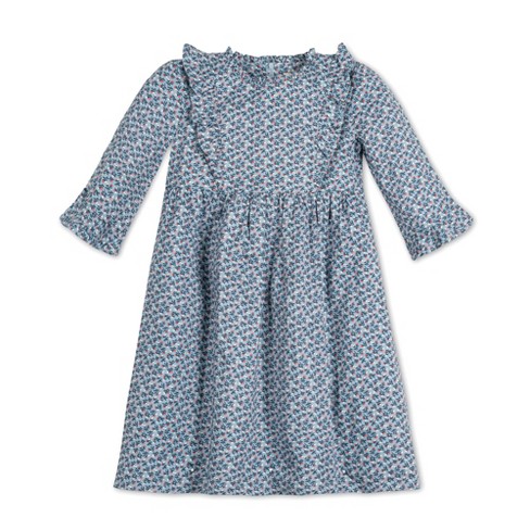 Hope & Henry Girls' Long Sleeve Ruffle Trim Dress, Kids : Target