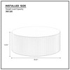 VYNXARIA Contemporary Round Coffee Table with Handcrafted Relief Design - 35.43 Inch White - 4 of 4