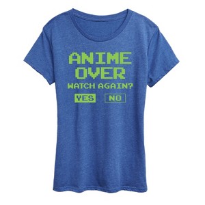 Women's - Instant Message - Anime Over Yes No Short Sleeve Graphic T-Shirt - 1 of 4