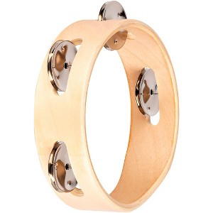 Nino Single Row Wood Tambourine, Natural - 1 of 4