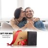 Trifold Leather Wallet for Men with ID Holder and RFID Blocking (Black) - 4 of 4