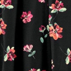 black brushed flowers