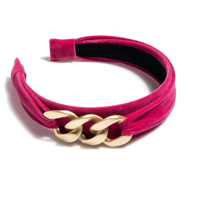 Shiraleah Chain Detail Headband, Pink
