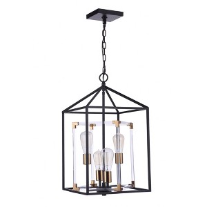 Craftmade Lighting Aaron 4 - Light Pendant in  Flat Black/Satin Brass - 1 of 1