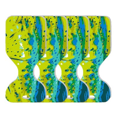 Vos Water Saddle Swimming Pool Float Lounge Seat for Adults & Kids, Made with UV Resistant Foam for Floating, Multicolored Graphic Print (4 Pack)