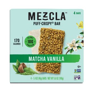 Mezcla Plant Based Matcha Vanilla Protein Bars - 10g Protein - 5.6oz/4ct - 1 of 4