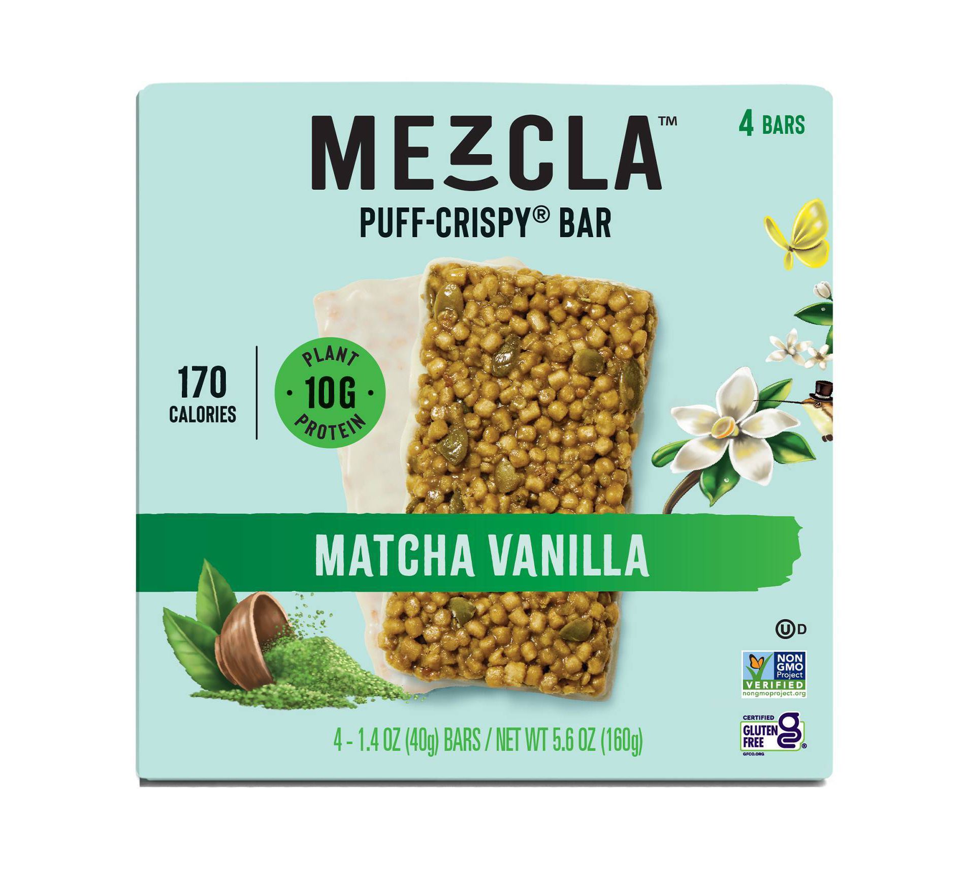 Mezcla Plant Based Protein Bars - 10g Protein - 5.6oz/4ct