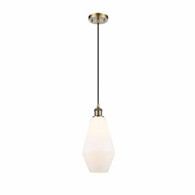 Cindyrella - 1 Light Cord Hung Mini Pendant In Industrial Style-14.5 Inches Tall and 7 Inches Wide