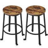 Yaheetech 24" H Counter Height Stools with Metal Frame Backless Barstools Set of 2