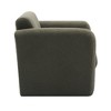 Whisen Modern Lambskin Accent Chair & Armchair with Cushioned Back & Pillow - 3 of 4