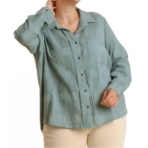 Women's Chenille Button Down Top - umgee - 1 of 4