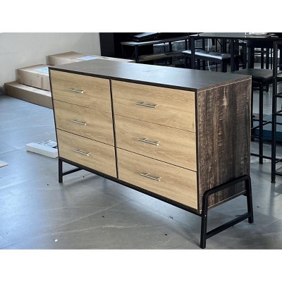 Freestanding 52" Wooden Dresser with Wide Drawer and Storage Closet, Vertical Storage Chest for Living Room, Bedroom, Entryway