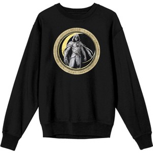 Moon Knight Marc Spector Circle Frame with Cape and Hood Men's Black Sweatshirt - 1 of 2