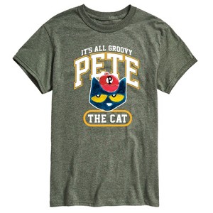 Men's - Pete the Cat - It's All Groovy Collegiate Short Sleeve Graphic T-Shirt - 1 of 4