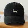 Anna-Kaci Women's Embroidered Sausage Dog Baseball Cap with Curved Brim and Adjustable Strap for Casual Styles - 2 of 3