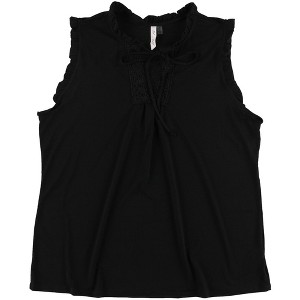 NY Collection Womens Lace Insert Knit Blouse - 1 of 1