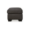Signature Design by Ashley Contemporary Belziani Leather Ottoman, Storm - 4 of 4