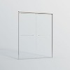 NicBex Shower Door 72"H Semi-frameless Double Bypass Sliding Shower Door with 1/4" (6mm) Tempered Glass for Walk-in Shower for Bathroom - 4 of 4