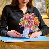 Paper Love HugePop 3D Exotica Bouquet Pop Up Card with Detachable Paper Flower Bouquet, Gift for All Occasions - Jumbo 10" x 14" Cards - 3 of 4