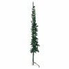 Aghana Digitals 180cm Slim Green Half-Christmas Tree with Stand, 246 PVC Tips, Space-Saving - 4 of 4