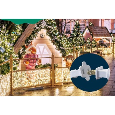 Warm White LED C6 Twinkle Christmas Tree Lights with White Wire