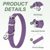 Unique Bargains Dog Collar with Bell Adjustable Buckle PU Leather Dog Collars - 3 of 4