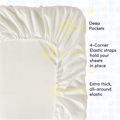 Ivory Twin Size Ultra Soft Microfiber Sheet Set