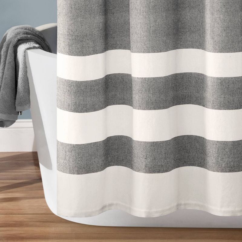 Cape Cod Stripe Yarn Dyed Cotton Shower Curtain - Lush Décor, 5 of 9
