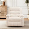 Garvee Small 360° Swivel Rocker Recliner Sofa, Glider Chair with Massage & Heat, Side Pockets, Cup Holders, Compact Design - 4 of 4