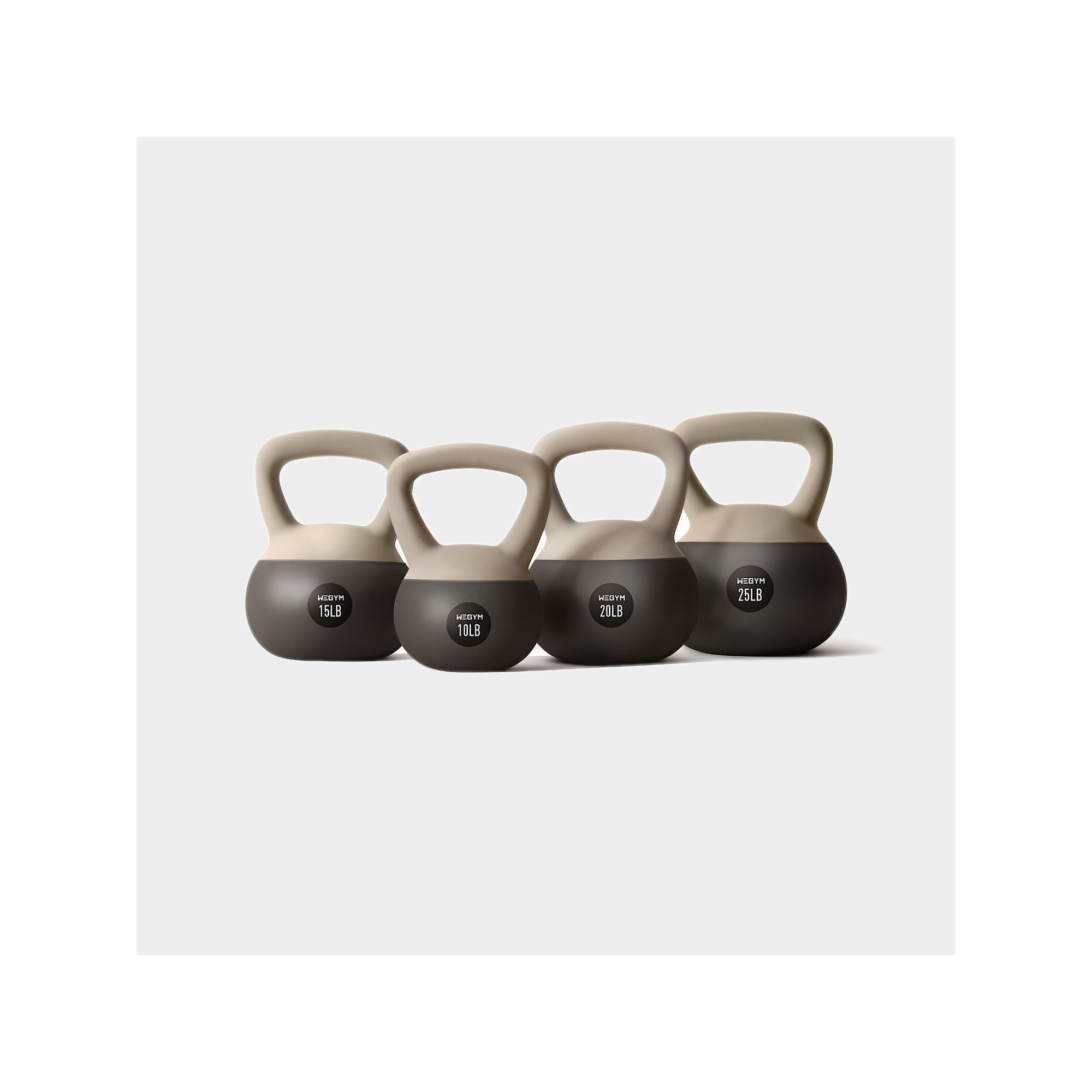WeGym Soft Kettlebell Set - Sandstone - 10, 15, 20, 25 lbs