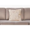 HomeRoots 22" Ivory And Gold Abstract Faux Fur Throw Pillow - 2 of 4