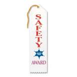 Beistle 2" x 8" Safety Award Ribbon White 9/Pack AR076
