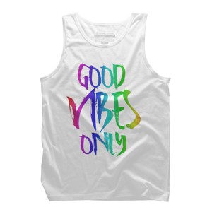 Adult Design By Humans Good Vibes Only Rainbow Pride By Samcole18 Tank Top - 1 of 2