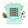 Simply Sage Market Women's Noel Checkered Stacked Short Sleeve Graphic Tee - 3 of 4