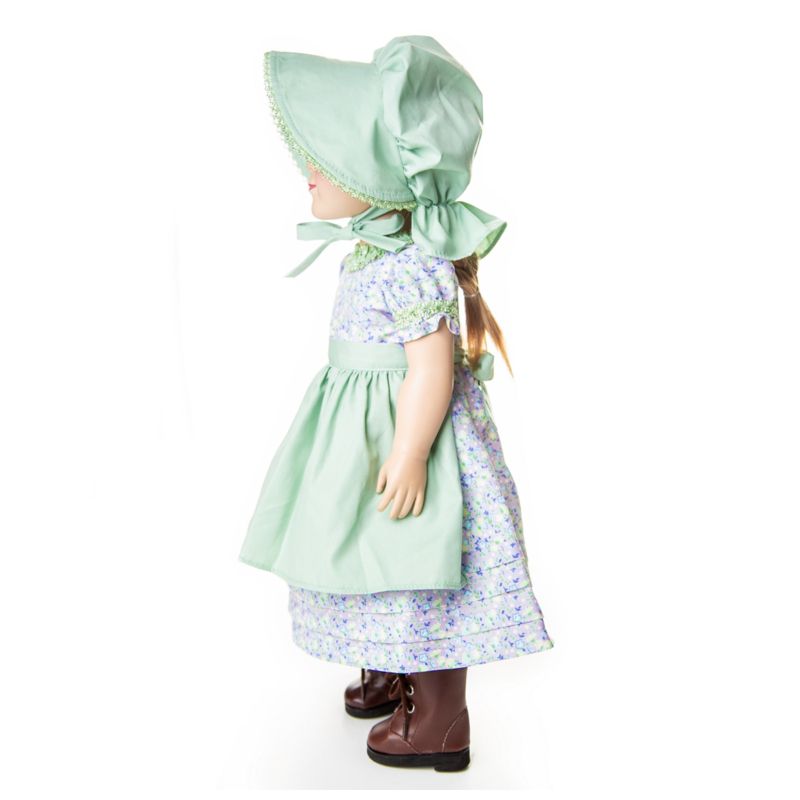 The Queen's Treasures 18 Inch Doll 3 Piece Purple and Green Prairie Dress, 5 of 11