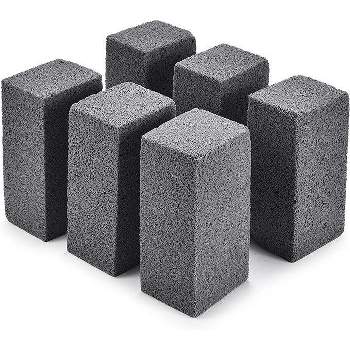 Zorestar 8'' Brick Stone Grill Cleaner -Set of 6, Black